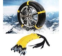Chaînes à neige universelles, jeu de 10 chaînes à neige aide au démarrage Chaînes de pneu anti-dérapant pour pneus à neige automatique pour voitures, SUV, camions avec une largeur de pneu de 185-225