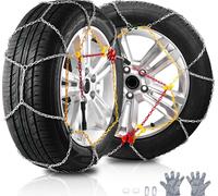 Chaînes à neige VEVOR Chaînes à pneu de traction d'urgence Acier allié au manganèse, 2 pcs. pour voitures Pickups SUV Lkw Chaînes à pneu à neige pour 195-15;235/60-15;215/70-14;205/70-15;215/70-15;240