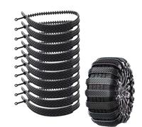 Chaînes À Neige Voitures, 10PCS Chaînes Antidérapantes Pneus Voiture, Antidérapantes Chaîne Antineige Roue Voiture Pneus Pour Neige, Réglables Universelles Urgences Hivernales Colliers Serrage Chaîne
