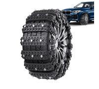 Chaînes anti-dérapantes pour pneus 10 pièces | Chaînes à neige réutilisables pour voitures, SUV, mini-fourgonnettes, caravanes | Aide à la traction réglable et antidérapante pour l'hiver, la neige, la