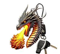 Chaînes clés de Dragons, Charme de Sac de Dragon | D'ACRYLIQUE ESSAI | Creative Dragon Tipant, Ornement de Style Chinois pour Sac à Dos, Portefeuille, Couleur : Orange., riferimento