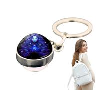 Chaînes clés pour horoscopes, charme des sacs,CONSTALLATION PENDANT POUR LEACKPACK - Glowing in the Dark Decorative Candant Auto Ornament for Key Backpack Decor, Vierge, riferimento alla