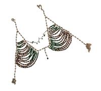 Chaînes de bikinis pour plage, soutien-gorge, strass, chaîne de poitrine, accessoires pour raves, club, fête, plage, harnais multicouche