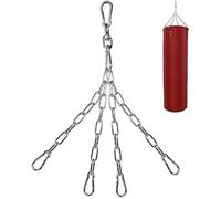 Chaînes de boxe pour sac de frappe | Crochet en métal robuste | Supporte un sac de frappe de 69,9 kg, chaînes métalliques avec crochets, rotation à 360 degrés pour trapèze, gym swing