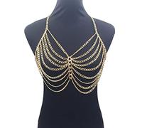 Chaînes de carrosserie Bra Sexy Metal Body Chain Collier Harness For Women Festival Accessoires Bikini Bikini Chaîne de bijoux Party