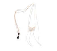Chaînes de carrosserie des femmes Chaîne de corps - Gold Simple Beach Bikini Crossover Welly Black Harness Collier Body Bijoux pour femmes Chaînes de la taille