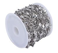 Chaînes De Coeur En Acier Inoxydable, 16,4 Pieds/rouleau De Chaînes De Câbles En Argent, Chaînes à Maillons De Collier Cœur à Cœur En Métal Pour la Fabrication De Bijoux De Collier De Bracelet à Brico