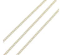 Chaînes de collier d'extension d'anneau de lien ouvert plaqué or 18 carats 3/4 mm de largeur chaîne d'extension de queue de 1 mètre pour les fournitures de fabrication de bijouxUn design ingénieu