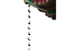 Chaînes de gouttière - Chaîne de pluie en cuivre pour oiseaux - Chaîne d'eau de pluie en métal antique de rechange fonctionnelle pour bassin - 1 m - Coupes mobiles pour oiseaux d'extérieur pour tuyaux