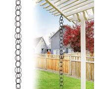 Chaînes de Gouttière,Chaîne de Pluie Suspendue pour l'extérieur,À utiliser Pour le Drainage de Toiture d'un Pavillon, d'une Véranda,d'un Balcon ou Pour Créer des Cascades de Jardin 8m(26.3ft) Marron