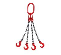 Chaînes de levage à élingue à chaîne, 4 pattes, crochets de préhension industriels, élingues de levage, moteur en acier allié G80, palan à chaîne(1T)