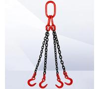 Chaînes de Levage, chaînes de Levage Robustes avec Crochets - Élingue à 4 brins pour Le remorquage et la manutention sécurisés de Charges Lourdes, chaîne en Acier pour Le Levage de Charges (