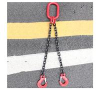 Chaînes de Levage, élingue à 2 brins de 5 tonnes, chaînes de Levage en Acier allié G80 avec Crochets de préhension, palan réglable pour la sécurité du Chargement, Le remorquage et la manuten