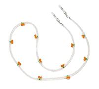 Chaînes de lunettes de soleil for femmes, cordons de lunettes de soleil élégants, perles anti-perte(Red Pearl)