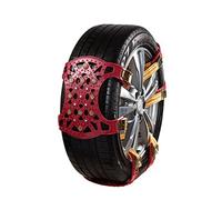 Chaînes de neige réglables, Chaînes à neige for pneus de 165 275 mm largeur, multicolores, paquet 6/12 pièces(Red,6pcs)