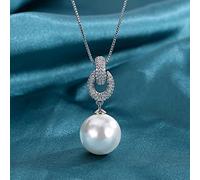 chaînes de Pendentif Big Perle 14 mm Collier pour Femmes Bijoux élégants fabriqués en Chine