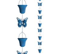Chaînes de pluie décoratives pour drainage de gouttière, remplacement fonctionnel avec colibri et papillon, solution de gestion de l'eau en plein air