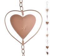 Chaînes De Pluie En Métal Pour Gouttière, 120cm Chaîne De Drainage Carillons De Pluie Vintage, Chaîne De Gouttiere À Suspendre En Form D'arrosoir/Papillon/Cœur/Cloche Pour Porche Jardin Extérieur