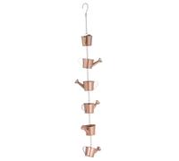 Chaînes De Pluie Extérieures - Chaîne Décorative pour Gouttière | Collecteur d'eau, Tasses Suspendues De Jardin, Accessoire Drainage Pluie Ornemental pour Maison, Terrasse, Allée Ou Balcon