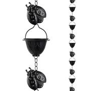 Chaînes de pluie - Gouttière 2,8 m, 2,84 litres Collecteur d'eau de pluie Extension de tuyau de pour décoration de drainage, plafond, maison, arbre, jardin, tonnelle