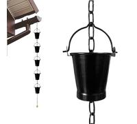 Chaînes de pluie pour gouttières, décoration de jardin pour collecte d'eau, chaîne de gouttière suspendue comme ornement - pour protection fondamentale maison jardin extérieur entrée patio paysager