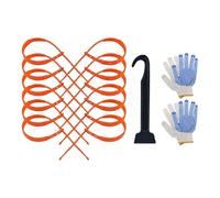 Chaînes de pneus - Bandes de traction à neige portables en nylon | Liens de roue d'urgence antidérapants universels | Kit de sécurité réutilisable pour les trajets en hiver, voitures, camions, pickup