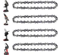Chaînes de rechange pour tronçonneuse de 8 pouces, pas de 1/4 po, 47 maillons de transmission, jauge de 0,043 po pour mini tronçonneuse électrique sans fil 4pcs Saw Chains