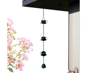 Chaînes de tuyaux de,Version Solide en Forme de Tasse,Drain d'eau de comme décoration - pour terrasse Balcon Jardin Cour allée et sentiers de randonnée dans Le Jardin