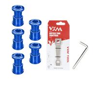 Chaînes De Vélo De Route Motsuv-Mtb,Anneaux De Couronne,Boulons De Manivelle,Vis De Pignon De Manivelle De Vélo À Double Plaque Unique,Pièces Fixes,5 Paires - Type Blue 5pcs And Tool-6.4mm