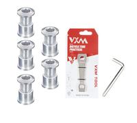 Chaînes De Vélo De Route Motsuv-Mtb,Anneaux De Couronne,Boulons De Manivelle,Vis De Pignon De Manivelle De Vélo À Double Plaque Unique,Pièces Fixes,5 Paires - Type Silver 5pcs And Tool-4.9mm