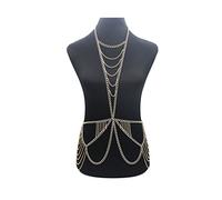 Chaînes du corps des femmes Gold Gold Long Pildel Collier de chaîne de carrosserie Fashion Fonds Bikini harnais Bijoux de plage Accessoires pour femmes Chaînes de la taille Produits faits à la main