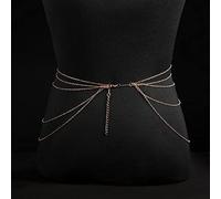 Chaînes du corps Femmes Chaîne de la taille Fashion Sexy Multilleuse Métal Bijou du corps