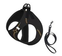 Chaînes en Or Noir,Harnais pour Animaux de Compagnie, Harnais réfléchissant réglable pour Chien,M