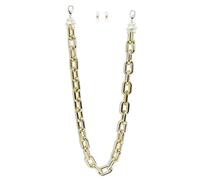 Chaînes for lunettes de vue for femmes, chaîne de cou en métal, porte-lunettes multifonctionnel et élégant