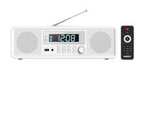 Chaînes Hi-FI Système Stéréo Home CD, Micro Chaine CD/MP3/USB FM/Bluetooth Stereo/Auxiliaire/avec Double Alarme/20W RMS, Lecteur CD pour la Maison