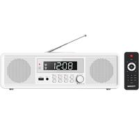 Chaînes Hi-FI Système stéréo stéréo Home CD, Micro Chaine CD/MP3/USB FM/Bluetooth Stereo/Auxiliaire/avec Double alarmes/20W RMS,Lecteur CD pour la Maison