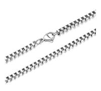Chaînes pour Hommes en Acier Inoxydable, Colliers Simples pour Hommes Box Box Hom-griffal de Serrage en métal Chaîne de Collier