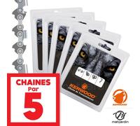 Chaînes tronçonneuses Kerwood x5. 50 maillons 3/8" LP. 1,3 mm