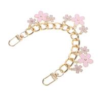 Chaînette D'extension de Paquet à Main en Alliage Motif Floral, Bandoulière Chaîne Courte Multifonctionnelle pour Portefeuille, Crochet Pivotant Résistant, Accessoire Décoratif