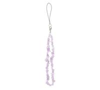 Chaînette pour Téléphone à Perles de Pierre Naturelle, Bracelet Anti-perte | Fait Main, Design Créatif Perles, à Porter au Poignet, pour Mp3 et Clés Usb, Couleur Pourpre