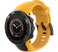 Chainfo Bracelet de Montre compatible avec Suunto 5, Bracelet respirable de montre-bracelet de silicone NO230508 (Yellow)