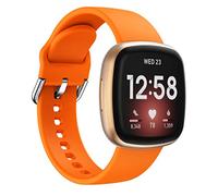 Chainfo compatible avec Fitbit Versa 3 / Sense/Versa 4 / Sense 2 Bracelet de Montre, Bracelet respirable de montre-bracelet de silicone NO231013 (Orange)