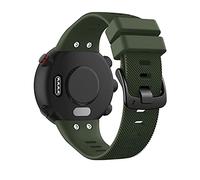 Chainfo Unisex Silicone Watch Straps Compatible with Garmin Forerunner 45 / Forerunner 45S / Swim 2, Brushed Stainless Steel Black Buckle, zinnober