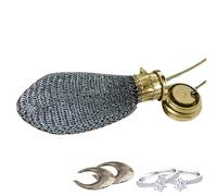 Chainmail Coin Purse, Vintage Metal Pouch, 1920s-Inspired Change Holder, Antique-Style Mesh Bag, Portable Clasp Wallet (Silver) for Women, Collectible Accessory