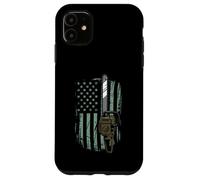 Chainsaw American Flag Funny Independence Day - Woodworker Coque pour iPhone 11