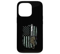 Chainsaw American Flag Funny Independence Day - Woodworker Coque pour iPhone 13 Pro