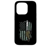 Chainsaw American Flag Funny Independence Day - Woodworker Coque pour iPhone 15 Pro