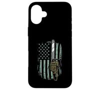 Chainsaw American Flag Funny Independence Day - Woodworker Coque pour iPhone 16 Plus