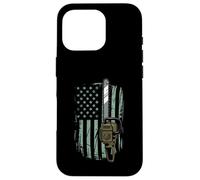 Chainsaw American Flag Funny Independence Day - Woodworker Coque pour iPhone 16 Pro