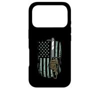 Chainsaw American Flag Funny Independence Day - Woodworker Coque pour iPhone 17 Pro